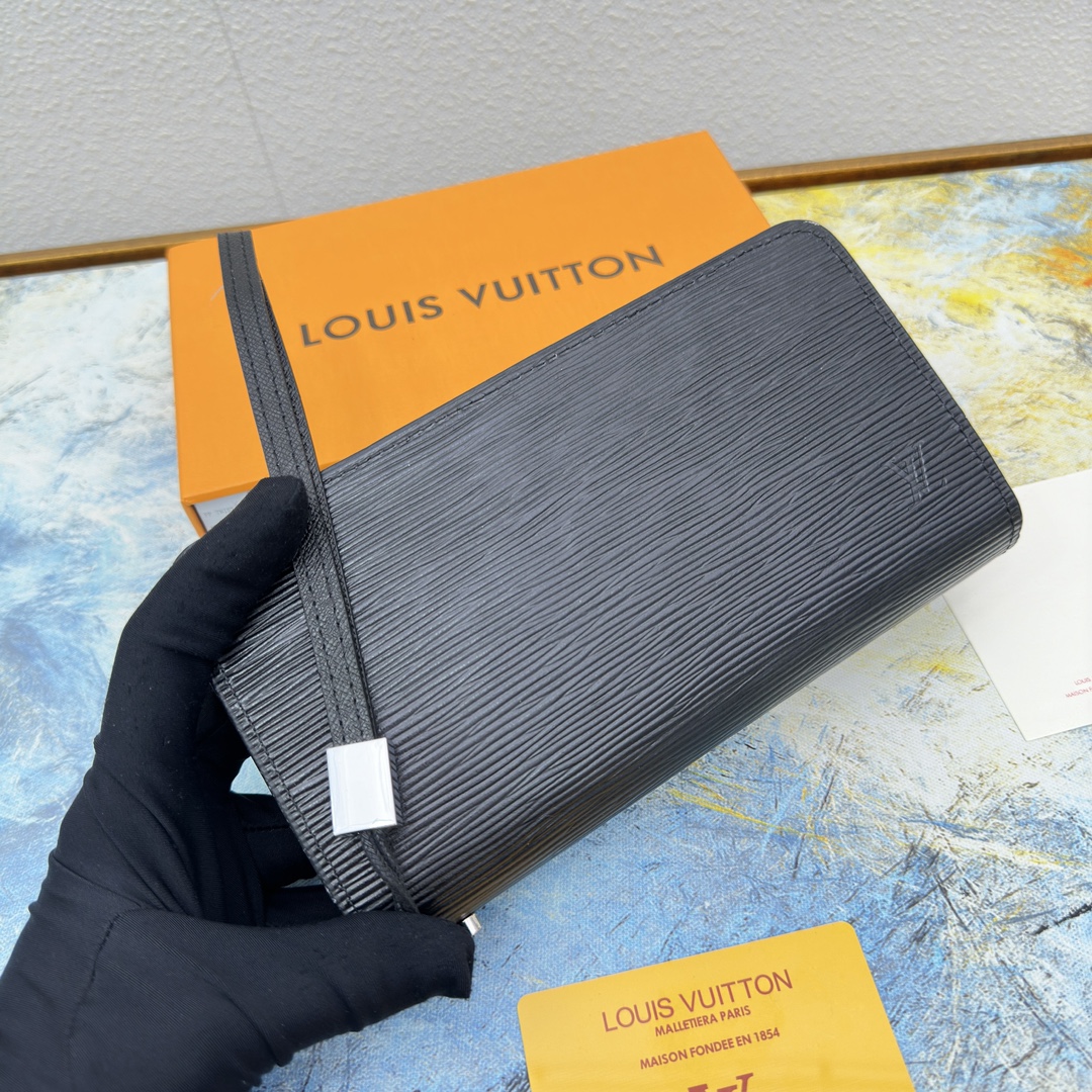 Leather Long Wallet - RFID Blocking Interior