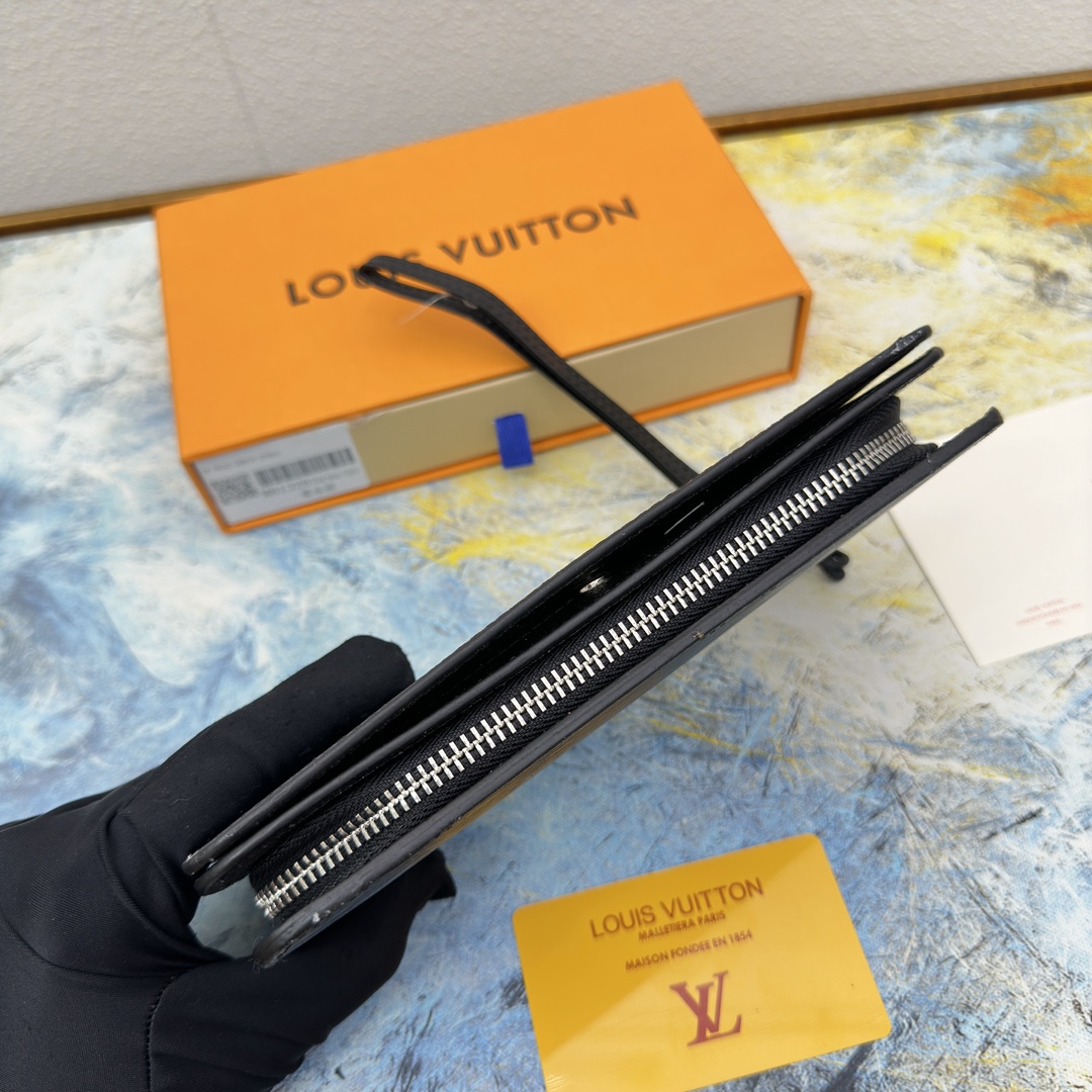 Leather Long Wallet - Bill Compartment