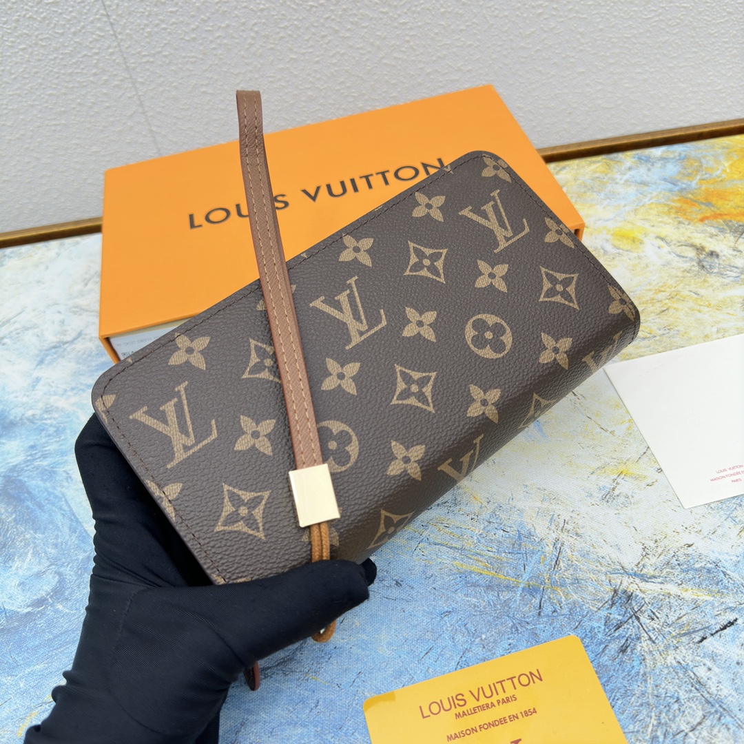 Luxury Leather Long Wallet - Front View