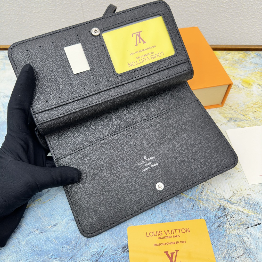 Premium leather wallet texture detail