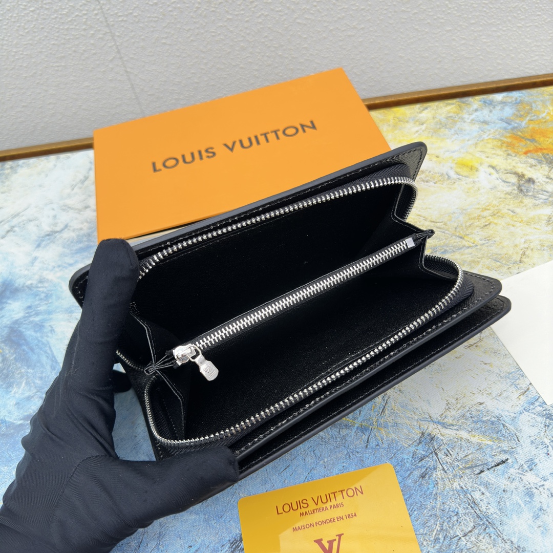 Leather Long Wallet Zipper