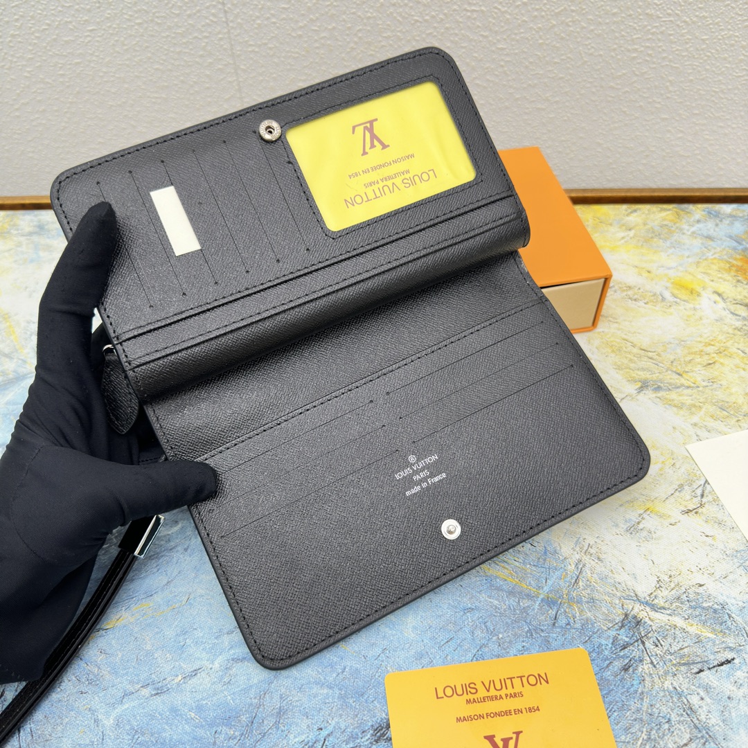 Leather Long Wallet Leather Texture