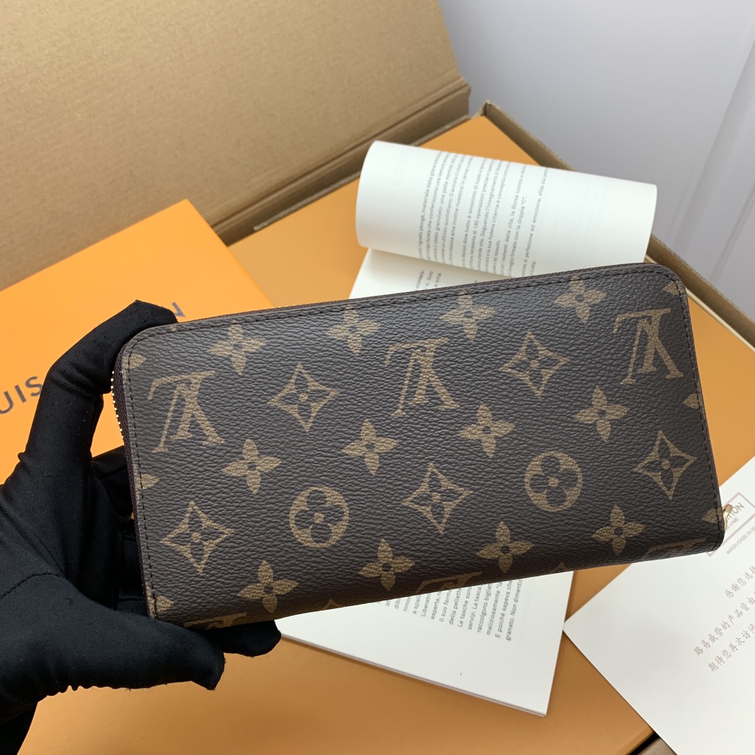 ルイ・ヴィトン Zippyラウンドファスナー財布 老花配赤