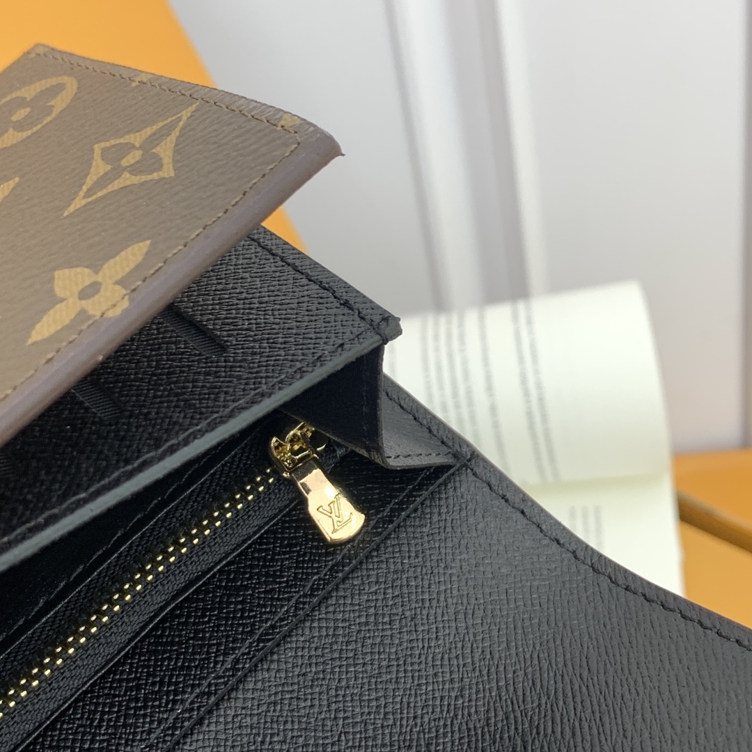 LV M58108 老花黒色 大容量財布