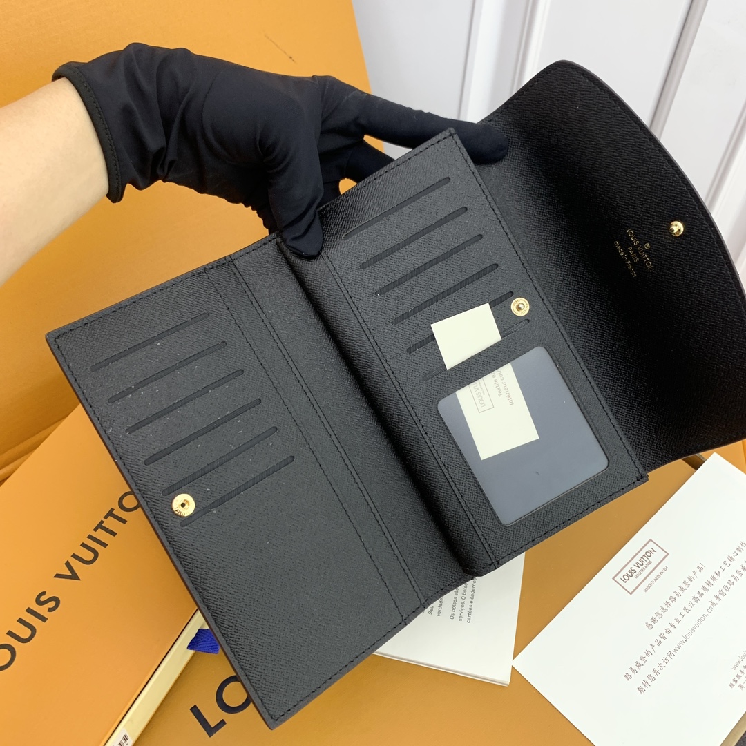 LV M58108 老花黒色 大容量財布