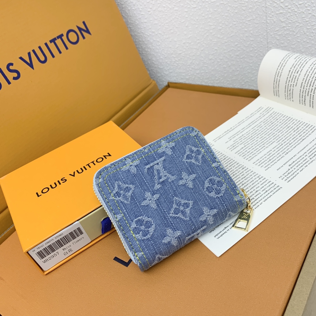 Where to buy High Quality
 Louis Vuitton Wallet Blue Light Weave Cowhide Denim M82957