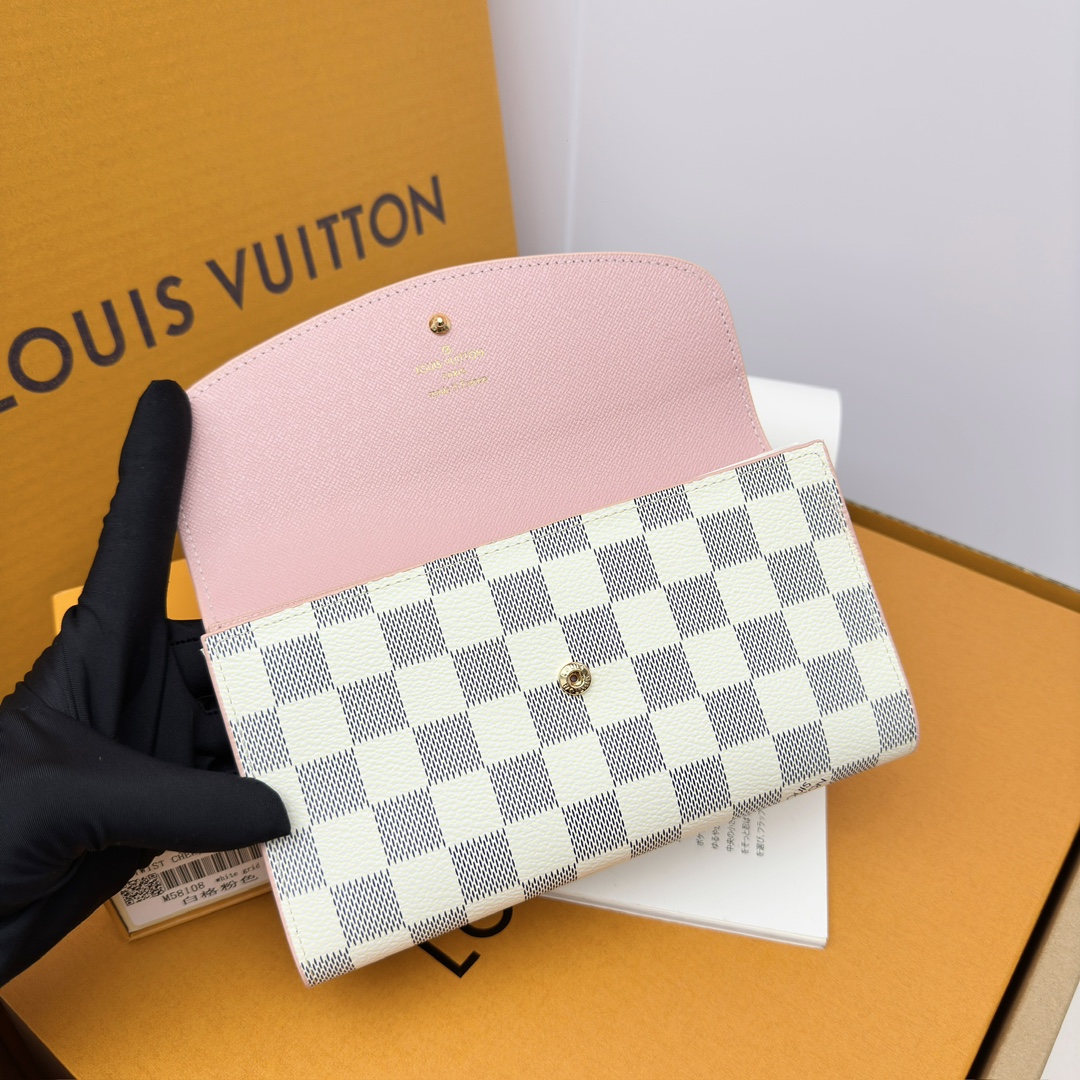 LV M58108 ホワイトチェック ピンク トートバッグ