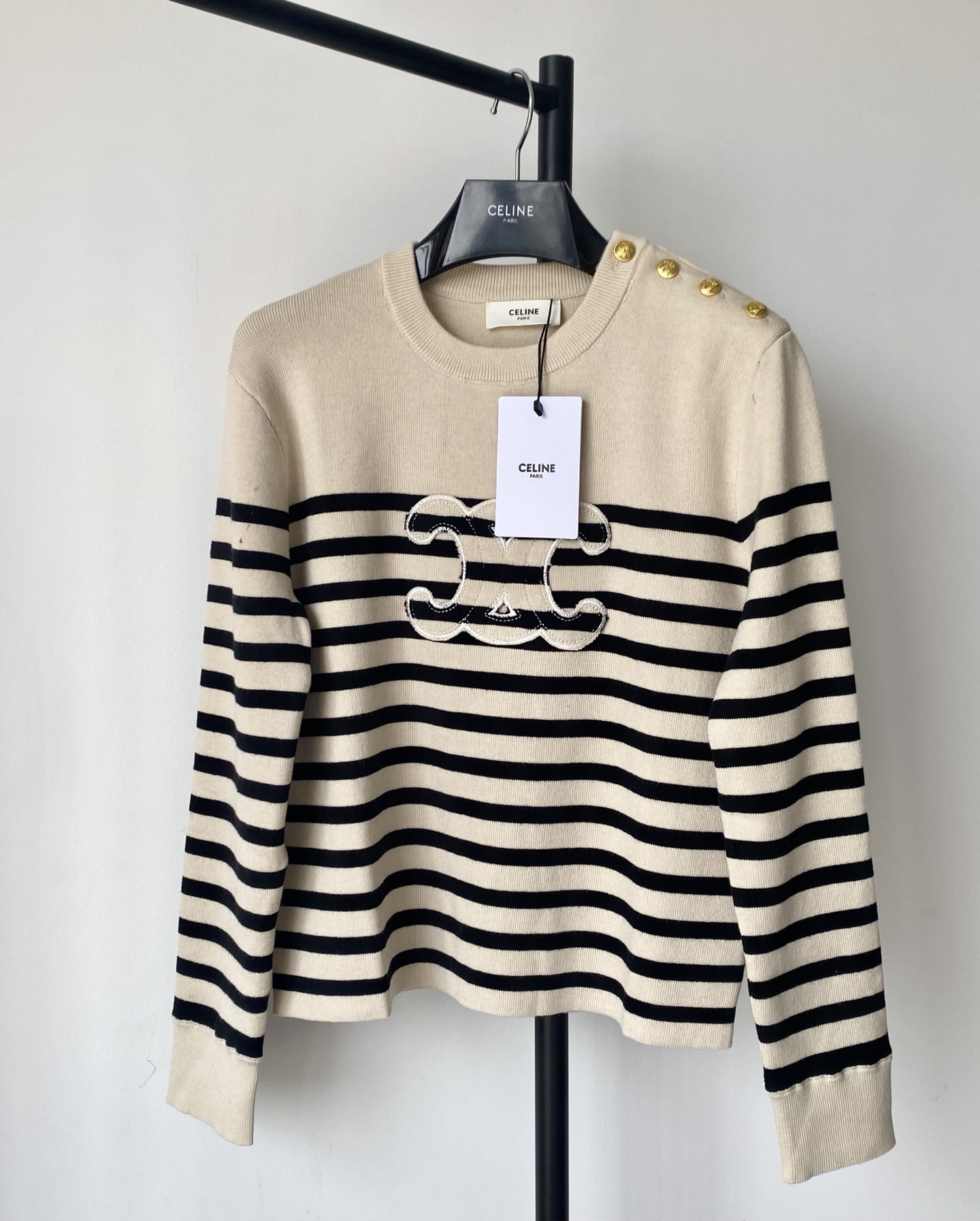 NO:460979,New striped long sleeves, embellishment, high-end fashion, color code //,,alexander wang19860909新款条纹长袖 修饰点缀 上身高級時尚 色碼 //,,alexander wang,Women's clothing