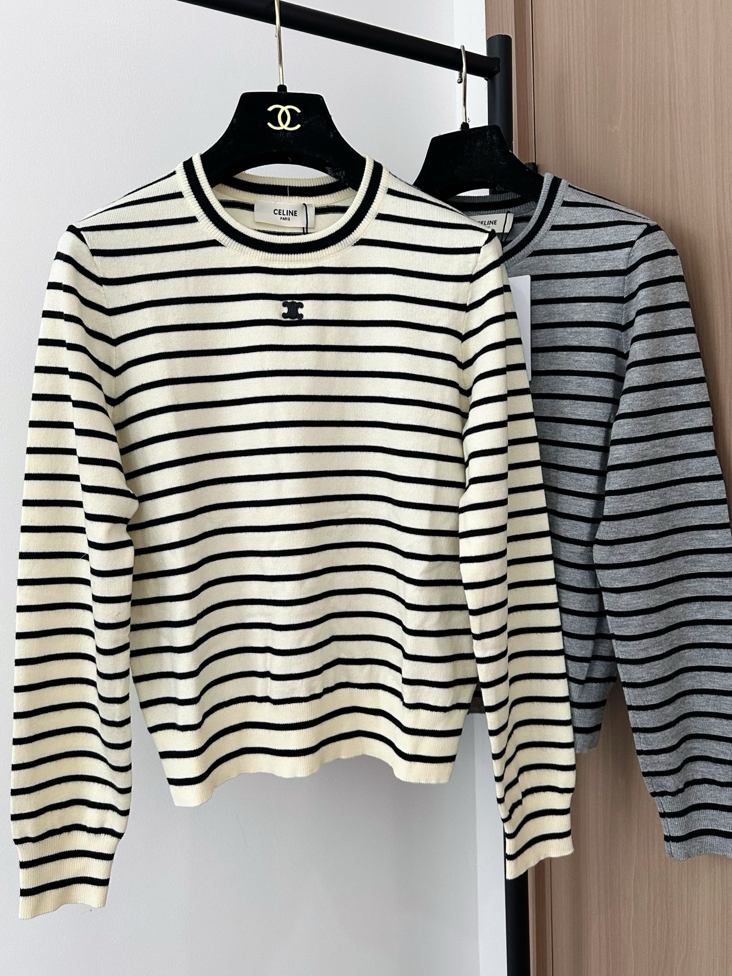 Celine Striped Long Sleeve T-Shirt with Logo - Stylish Women's Fashion 9 i1756528243236 5615 0 7