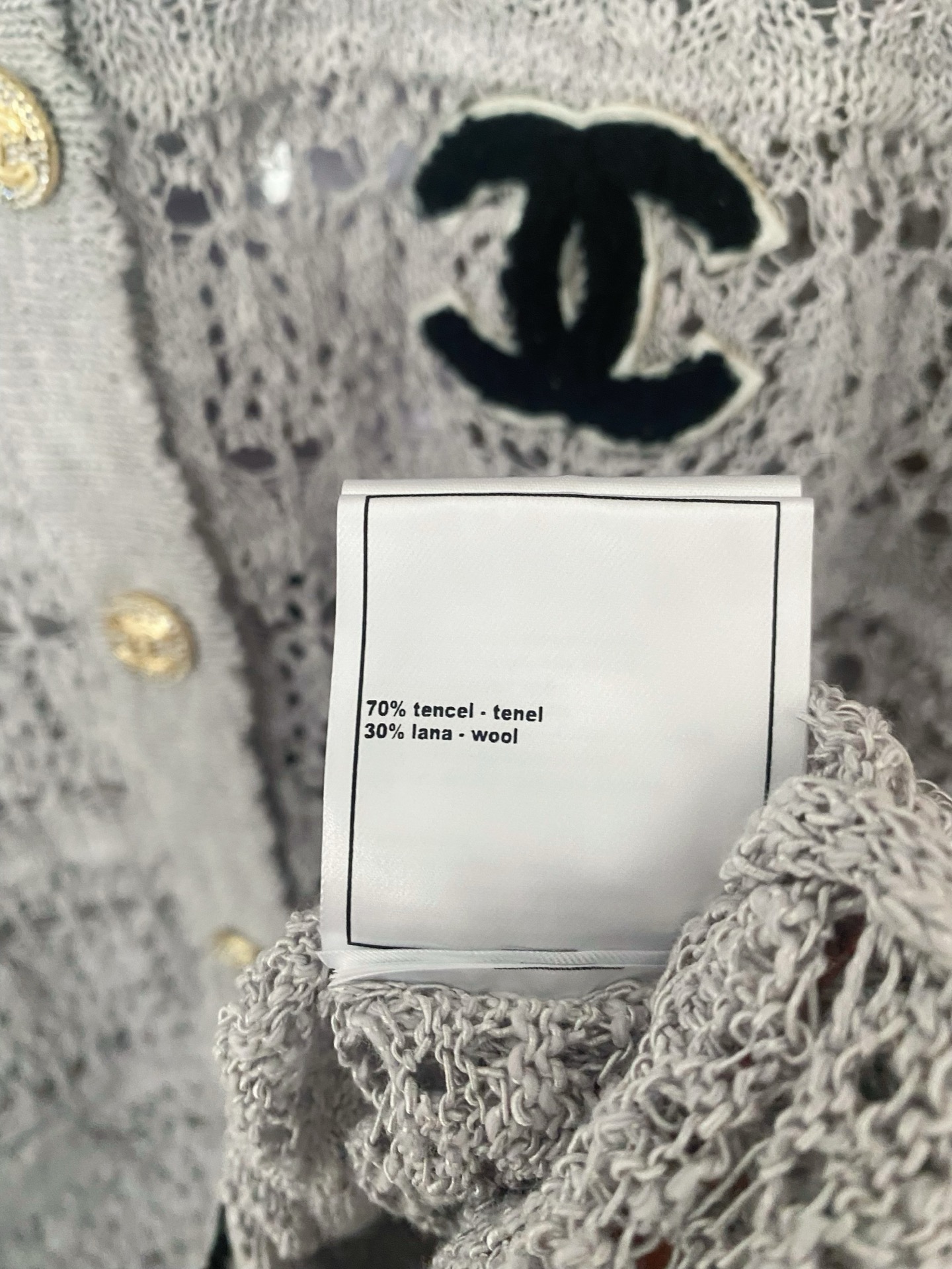 Chanel Women's Crochet Knit Cardigan with Logo - Breathable & Stylish 9 i1756528874870 9623 0 7