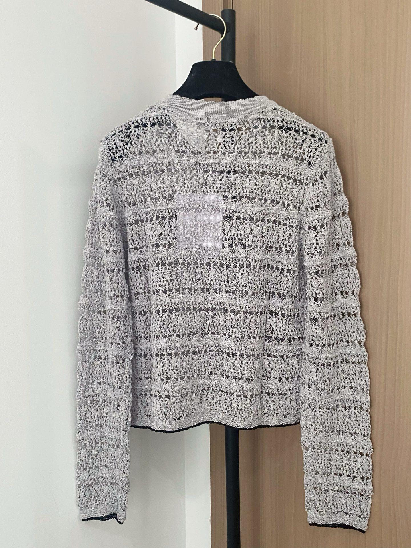 Chanel Women's Crochet Knit Cardigan with Logo - Breathable & Stylish 8 i1756528874938 685 0 6