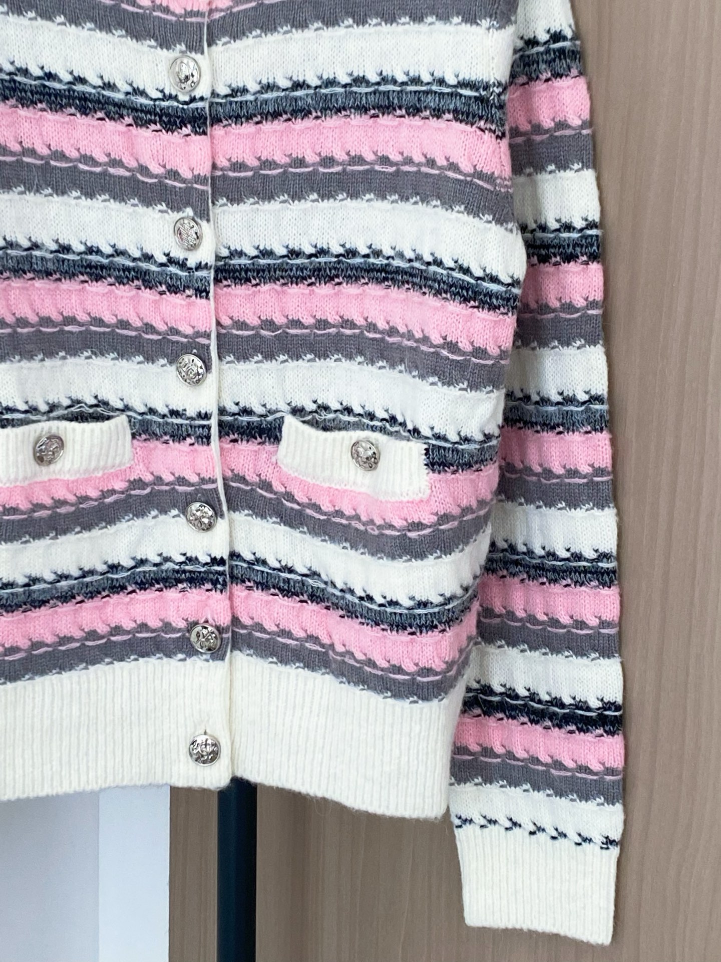 Chanel Women's Striped Cardigan with Logo Button Details - New Arrival 5 i1757874118257 8055 0 3