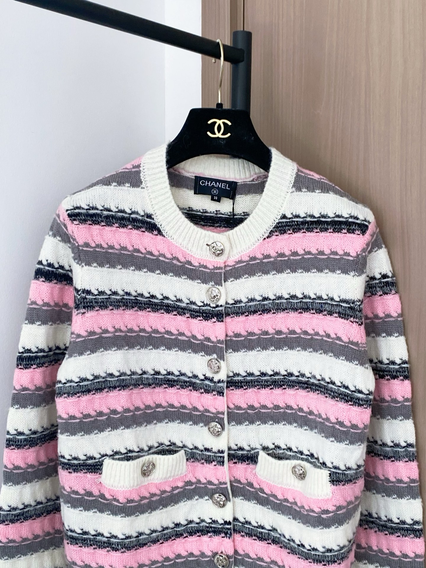 Chanel Women's Striped Cardigan with Logo Button Details - New Arrival 3 i1757874118282 1397 0 1