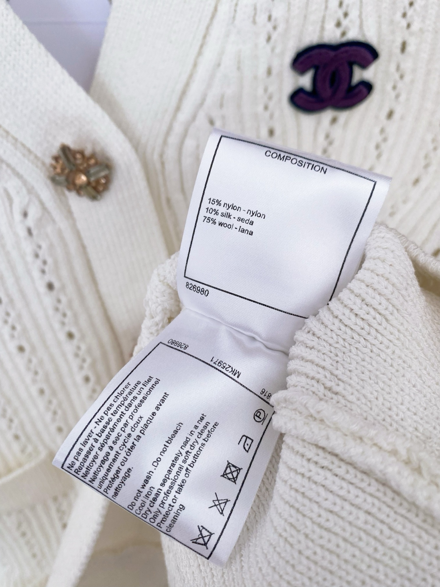 Chanel 25 New Women's Cardigan Breathable Fabric Logo Pattern Embellishment 6 i1757874793439 4078 0 6