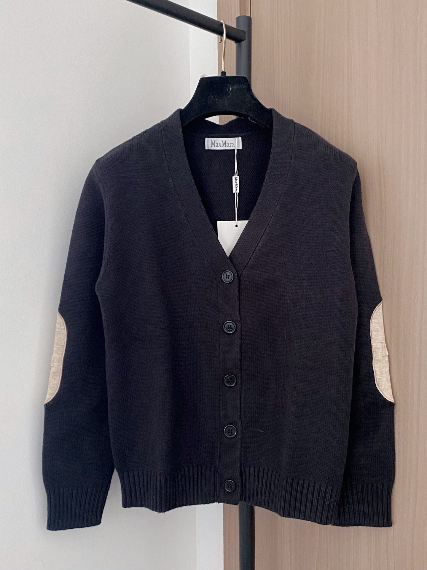 Max Mara Women's Cardigan with Logo Button Embellishments - Stylish & Fashionable