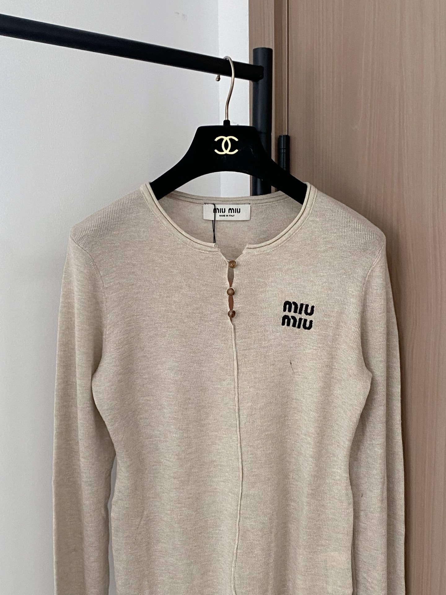 Miu Miu Women's Long Sleeve Logo Cardigan - Slim Fit, Timeless Style 3 i1757910995138 6085 0 1