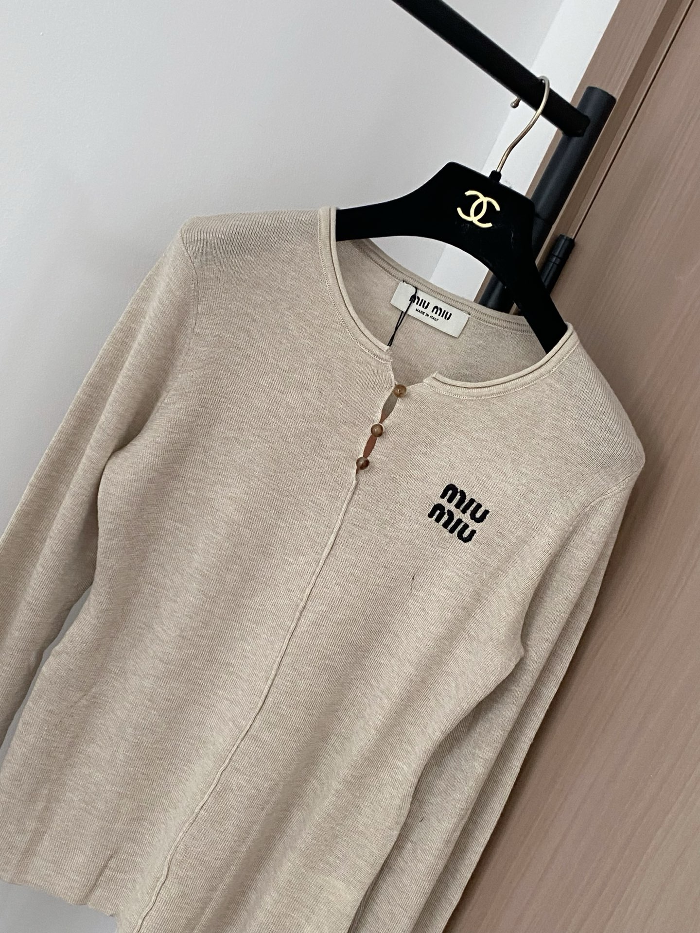 Miu Miu Women's Long Sleeve Logo Cardigan - Slim Fit, Timeless Style 4 i1757910995158 8247 0 2