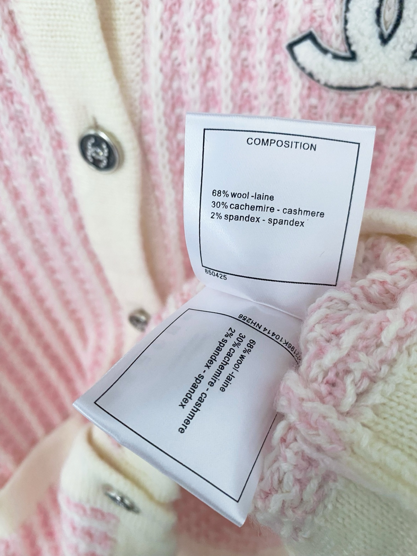 Chanel Women's Pink Knit Cardigan with Logo, Breathable Fabric, Size 36/38/40 6 i1760505051789 7030 0 6