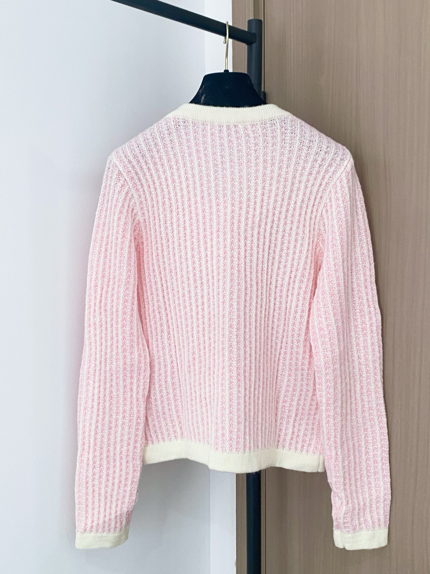 Chanel Women's Pink Knit Cardigan with Logo, Breathable Fabric, Size 36/38/40 9 i1760505076489 3334 0 9