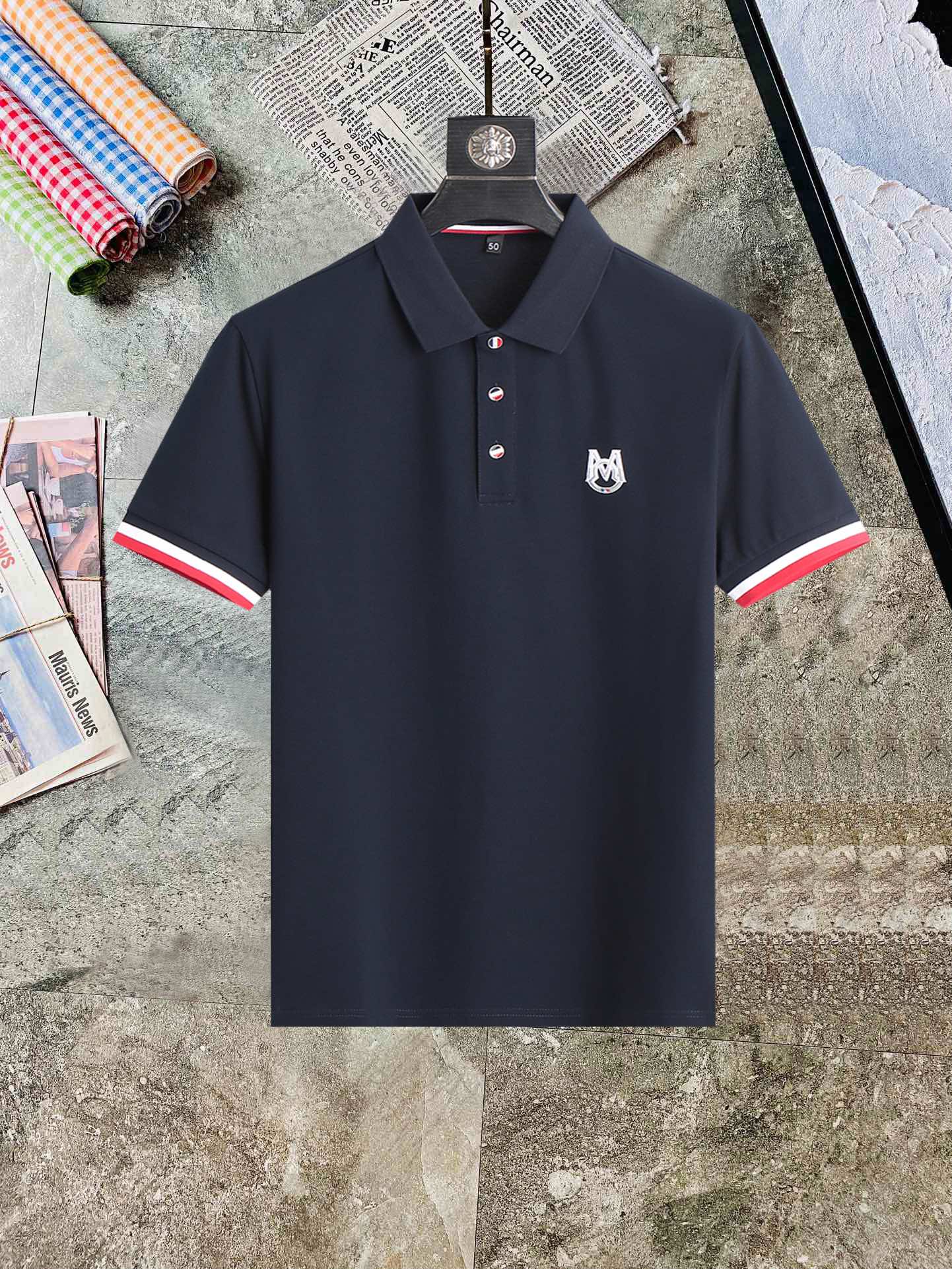 Moncler Clothing Polo T-Shirt Summer Collection Short Sleeve