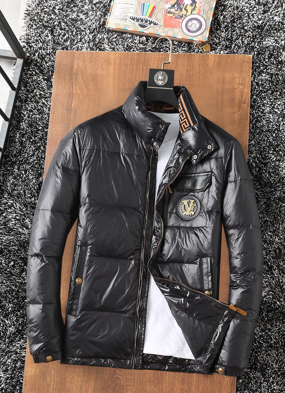 Versace Clothing Down Jacket White Down Duck Fall/Winter Collection Fashion
