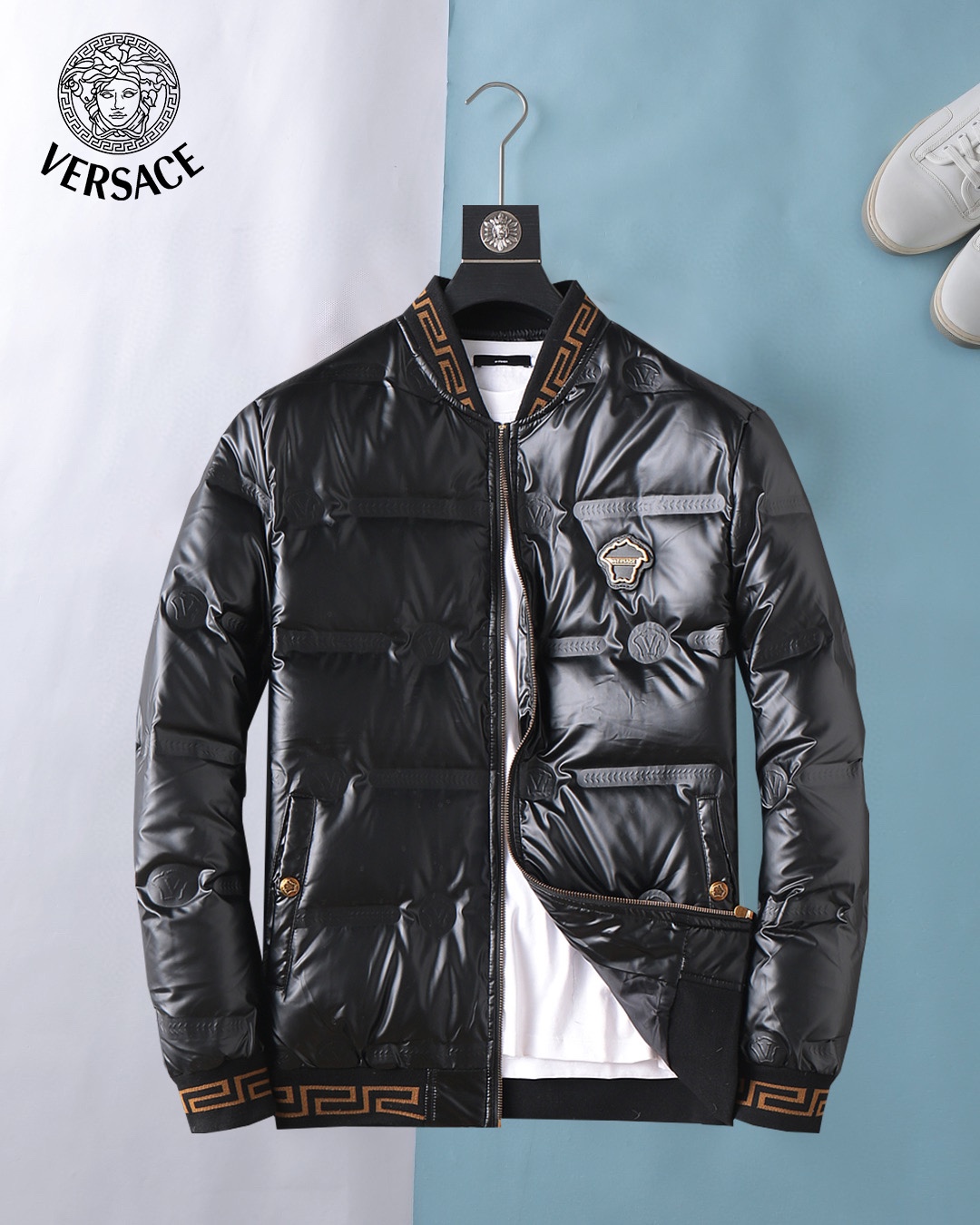 Versace Clothing Down Jacket White Down Duck Fall/Winter Collection Fashion