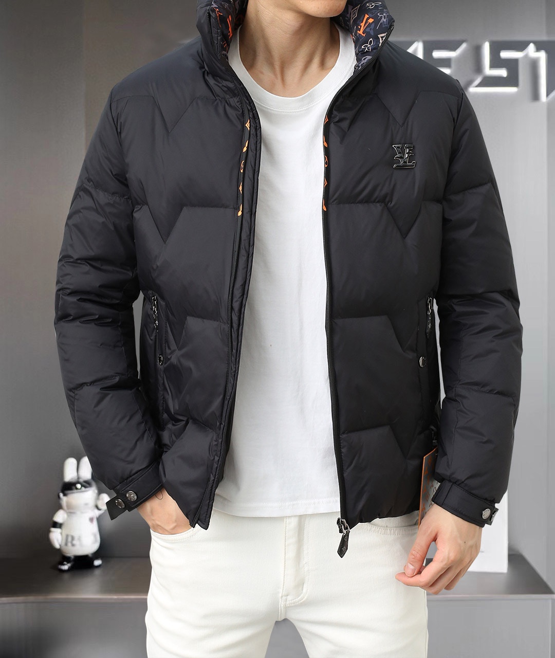 Louis Vuitton Clothing Down Jacket White Cotton Down Duck Winter Collection Fashion
