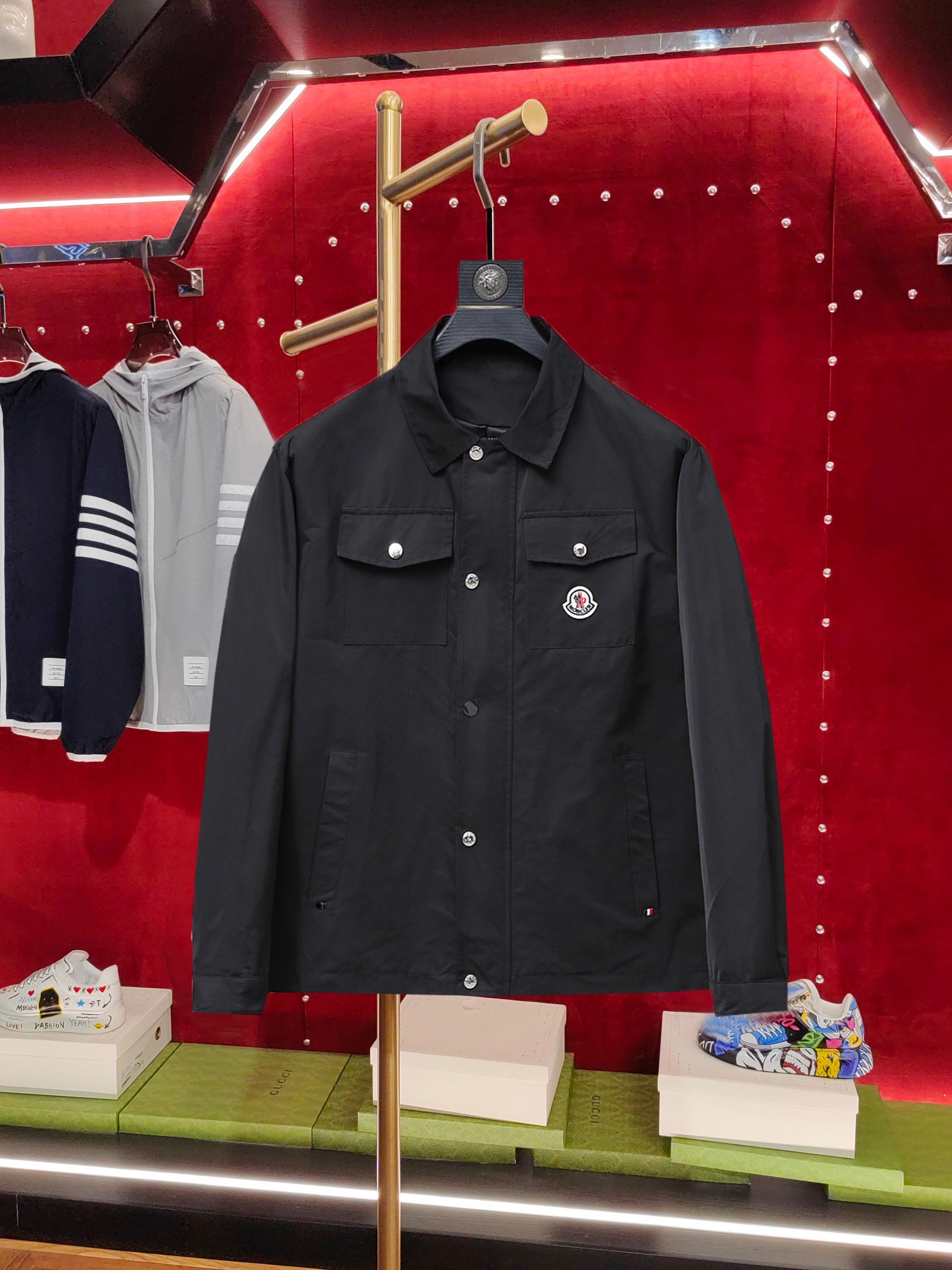 Hetzelfde als het origineel
 Moncler Kleding Jas &Jassen Mannen Lentecollectie Casual