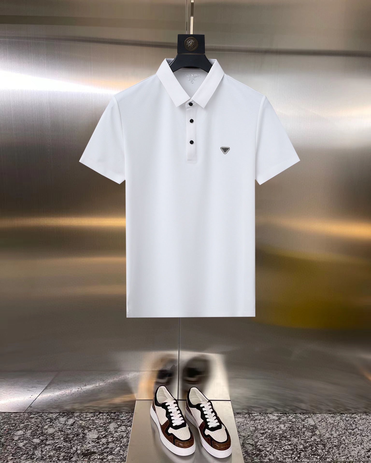 Prada Clothing T-Shirt White Summer Collection Short Sleeve