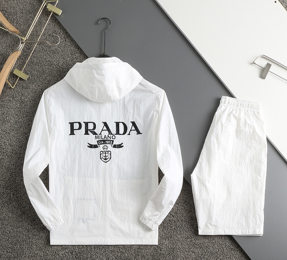 Prada Kleding Korte Broek Sun Protection Clothing Trainingspak Zomercollectie Fashion