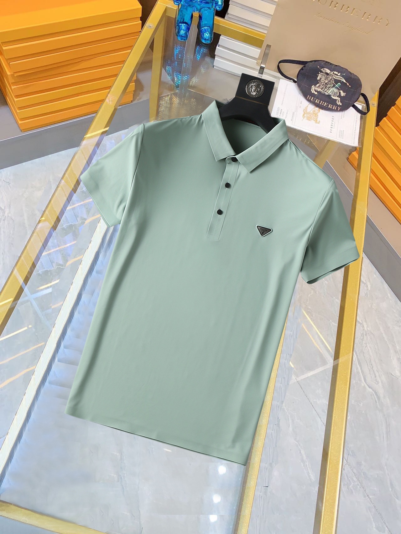 Prada Kopen Kleding T-Shirt Wit Zomercollectie Korte mouw