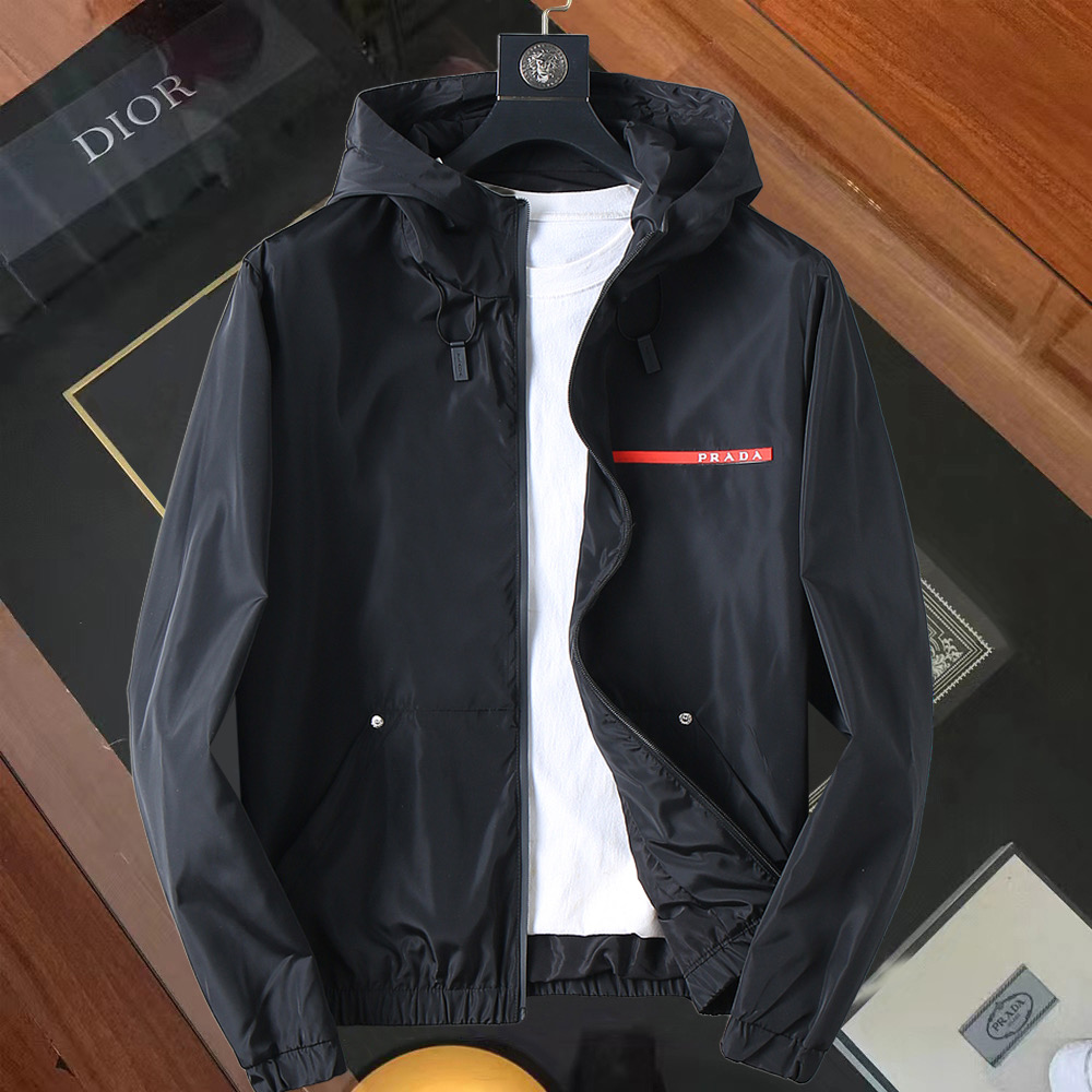 P350 Sitio web oficial de Prada ¡mismo estilo! 2026 nuevas chaquetas para hombre de primavera y otoño, versión de alta …
