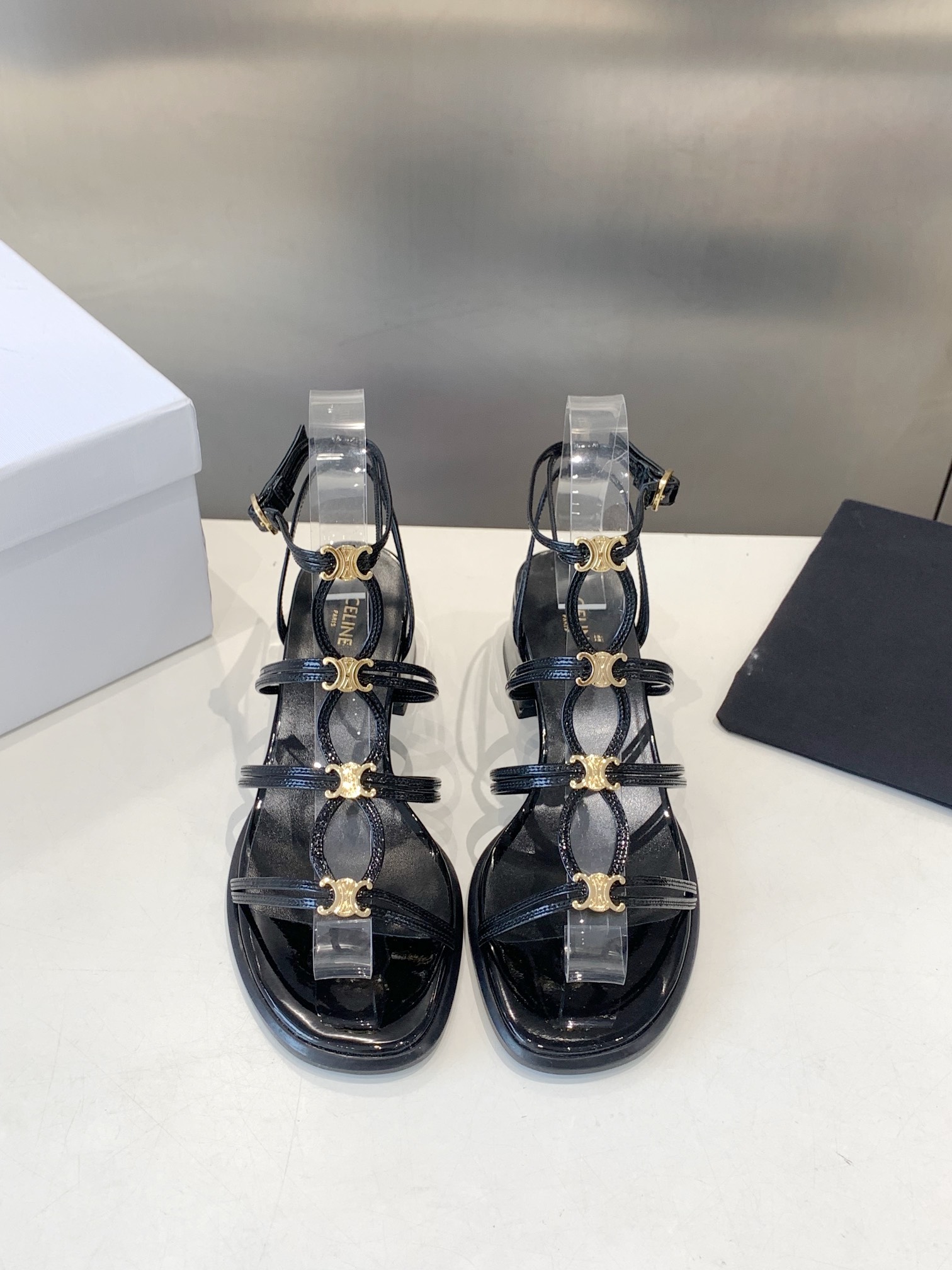 셀린느 램스킨 하이힐 샌들 레플리카 8937