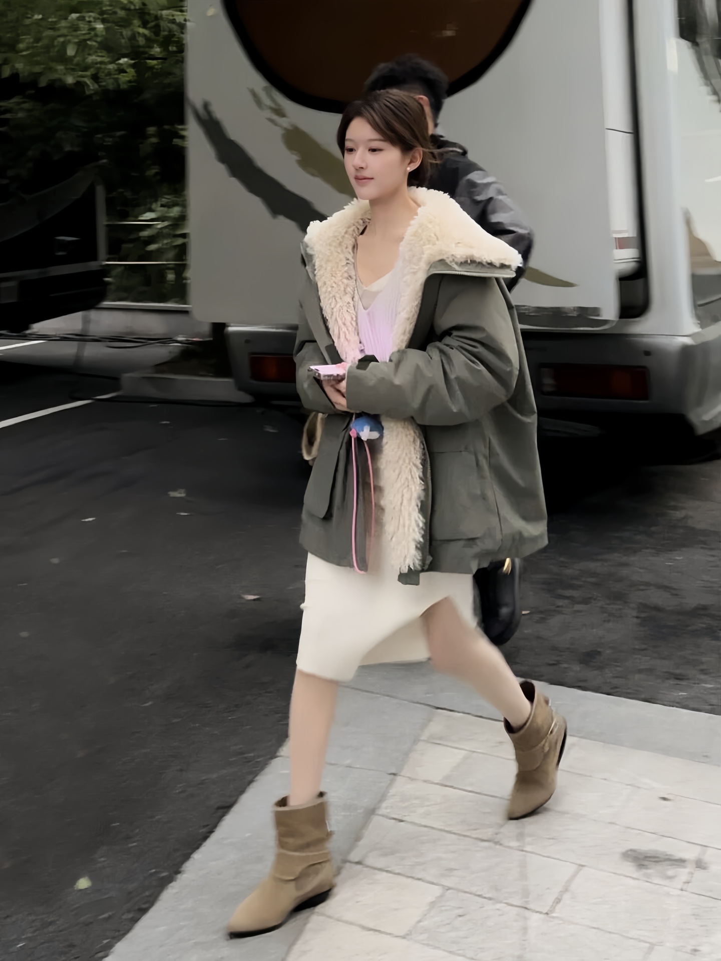 Oversized Lambswool Lined Parka Coat - Zhao Lusi Inspired, Warm and Stylish