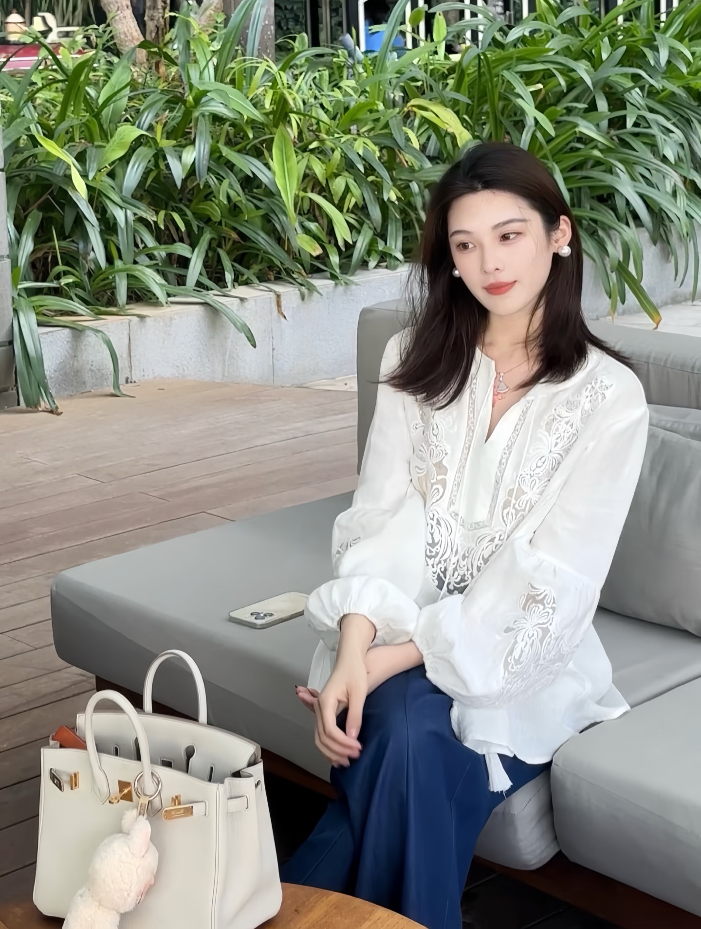 Elegant Embroidered Lace Blouse with Camisole Set - Romantic Style 1 i1743414346586 8143 0 0