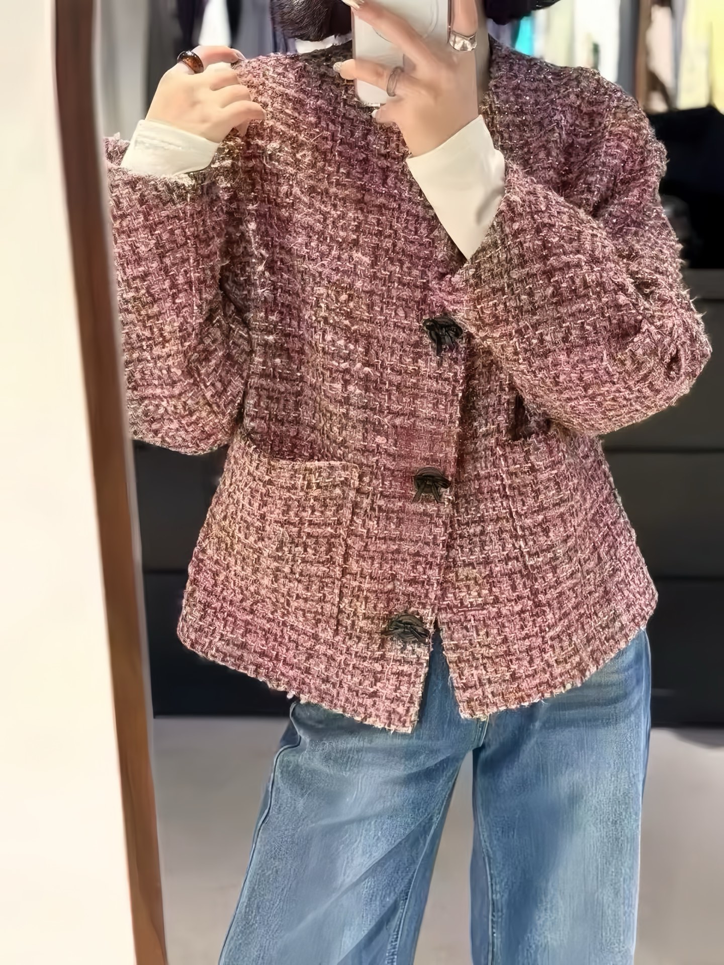 Elegant Retro Wool Blend Tweed Jacket - Stylish Outerwear for Women 2 i1758372124575 1610 0 0