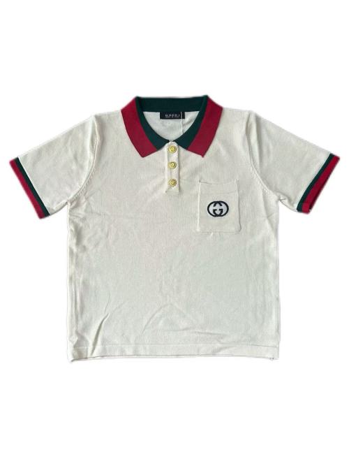 Gucci Women's Polo Knit Top, Short Sleeve, Slim Fit, Classic Design 1 Gucci Women's Polo Knit Top, Short Sleeve, Slim Fit, Classic Design