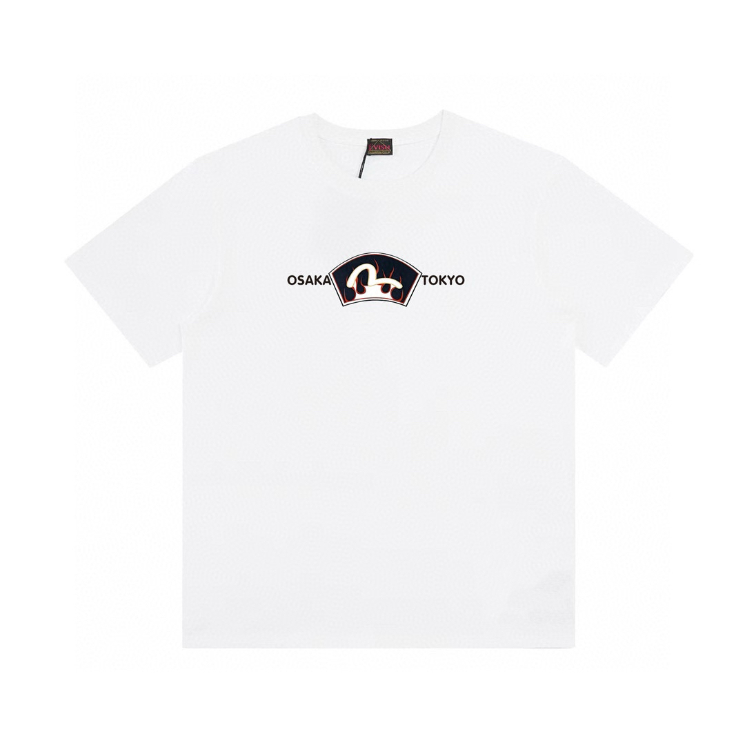 Evisu Short-Sleeved T-Shirts in 128 MDL: 32 Black & White, S-XL Sizes - 图片 4