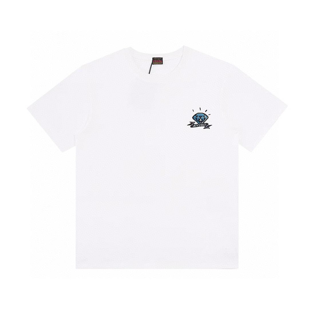 💰128💰MDL N005 EVISU SHORT-SLEEVE T-SHIRTS 💰 32 T-SHIRTS , 💰 COLOUR: BLACK, WHITE RULER: S-XL - 图片 4