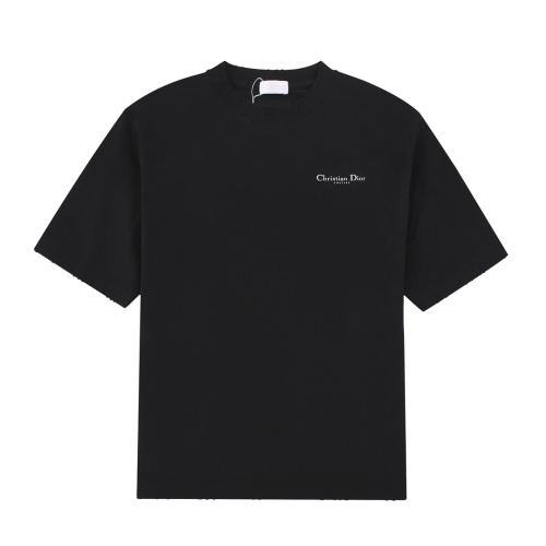 Dior 2025SS Classic Logo Print Cotton T-Shirt - Unisex, Oversized Fit 1 Dior 2025SS Classic Logo Print Cotton T-Shirt - Unisex, Oversized Fit