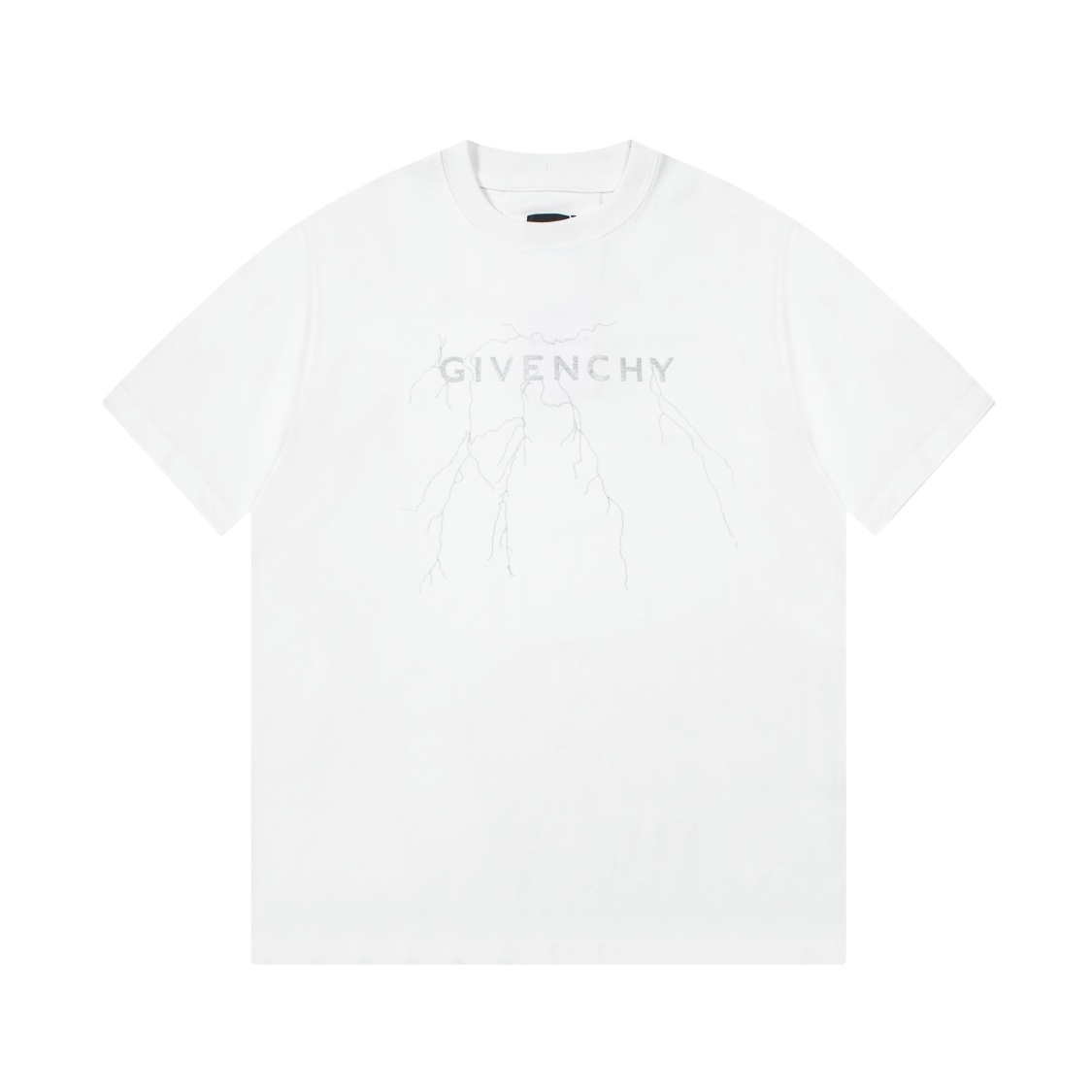 [Givenchy] Camiseta de manga corta con estampado de rayos reflectantes Givenchy 24ss versión original oficial, tejido d…