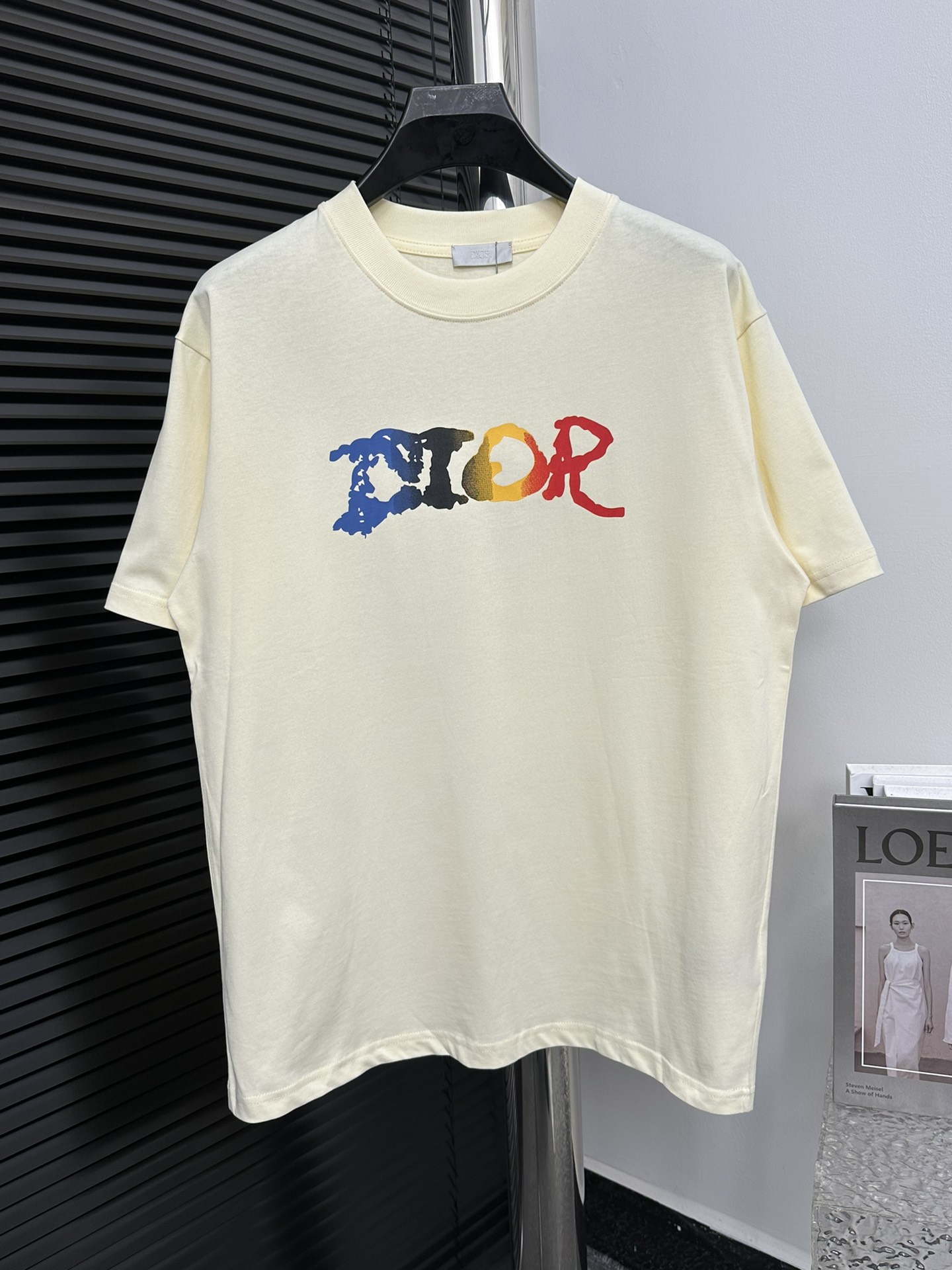 [Dior] Camiseta Dior clásica y colorida de media manga y cuello redondo, tejido de doble hilo de 32 hilos y 260 g, suav…