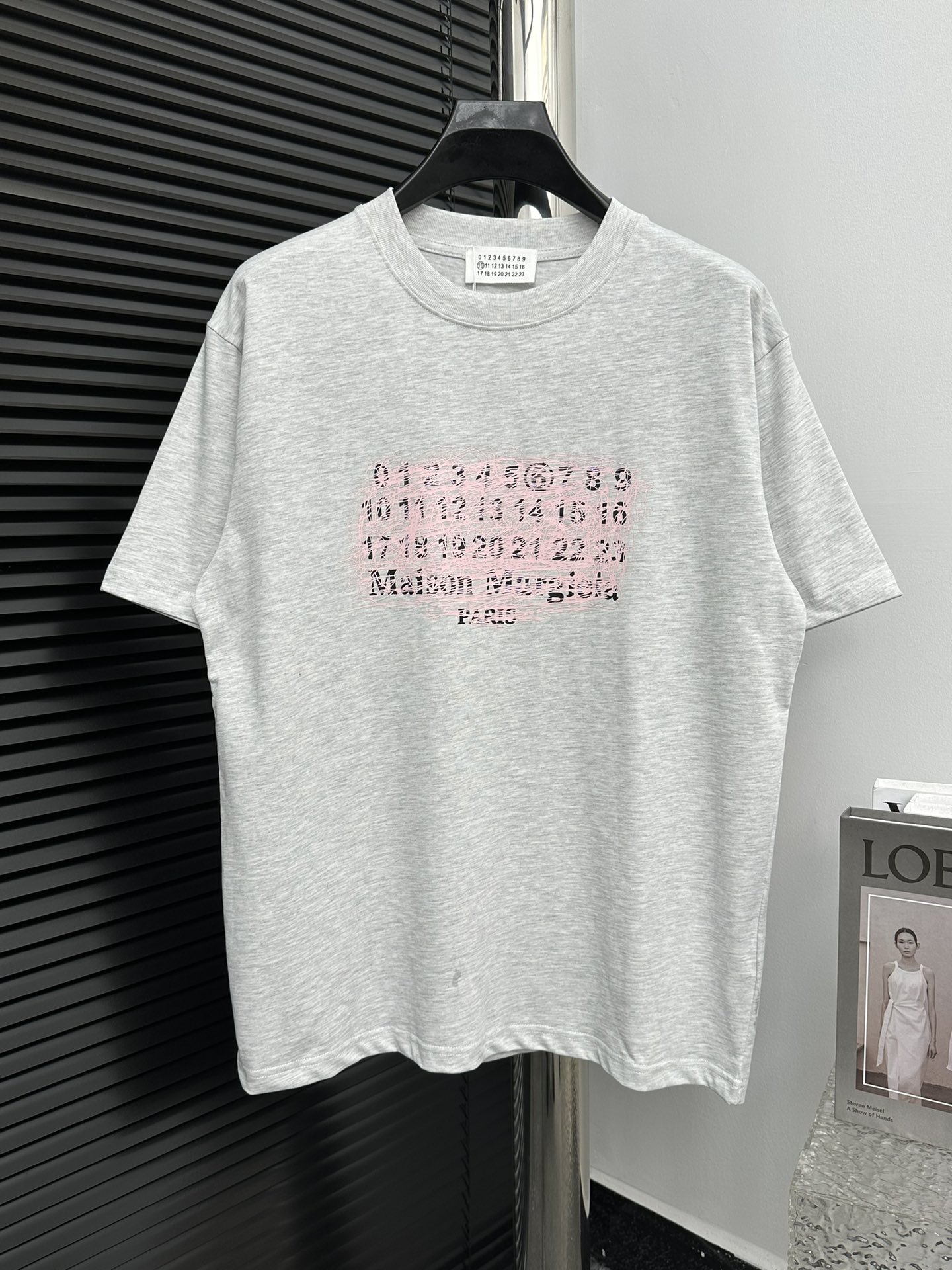 【mm6】Maquila 24ss camiseta de manga corta con estampado nuevo estilo de principios de primavera lanzamiento pesado 260g…