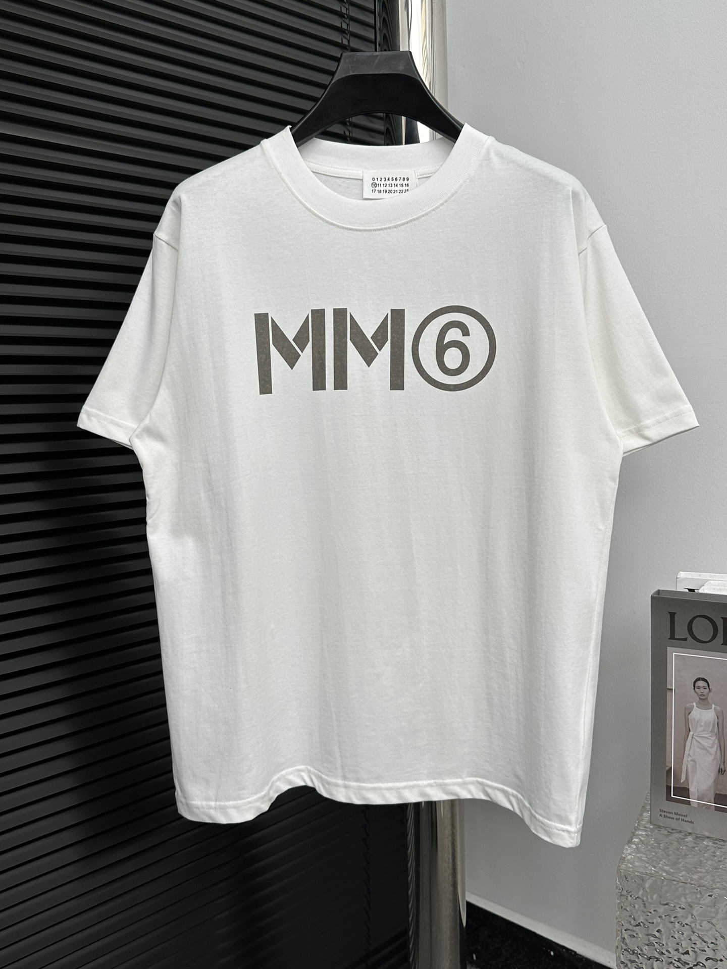 【mm6】Maquila 24ss camiseta de manga corta con estampado nuevo estilo de principios de primavera lanzamiento pesado 260g…