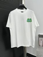 Online From China
 Balenciaga Clothing T-Shirt Black White Printing Unisex Spring/Summer Collection Short Sleeve
