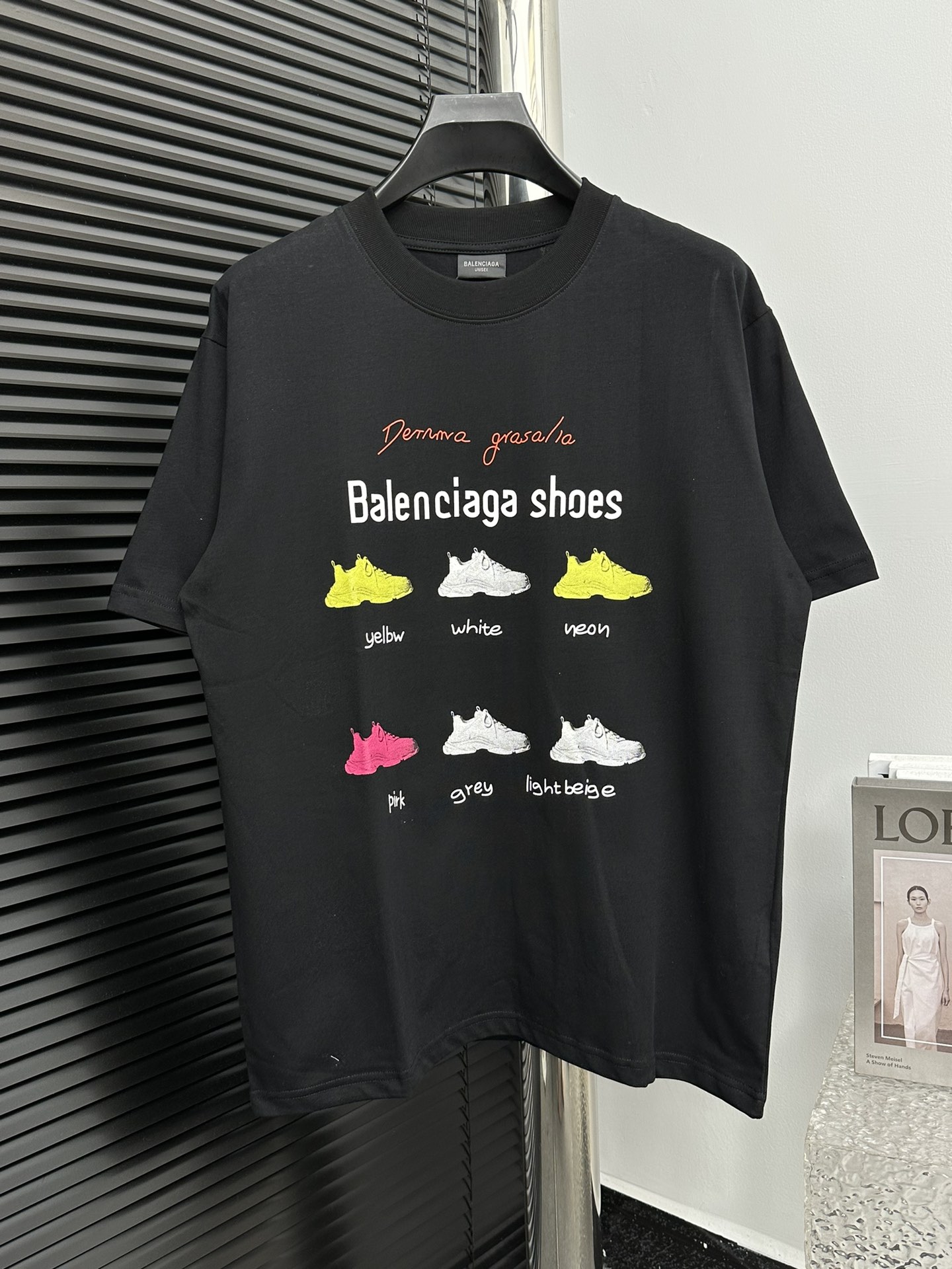 Balenciaga Clothing T-Shirt Black White Cotton Fashion Short Sleeve