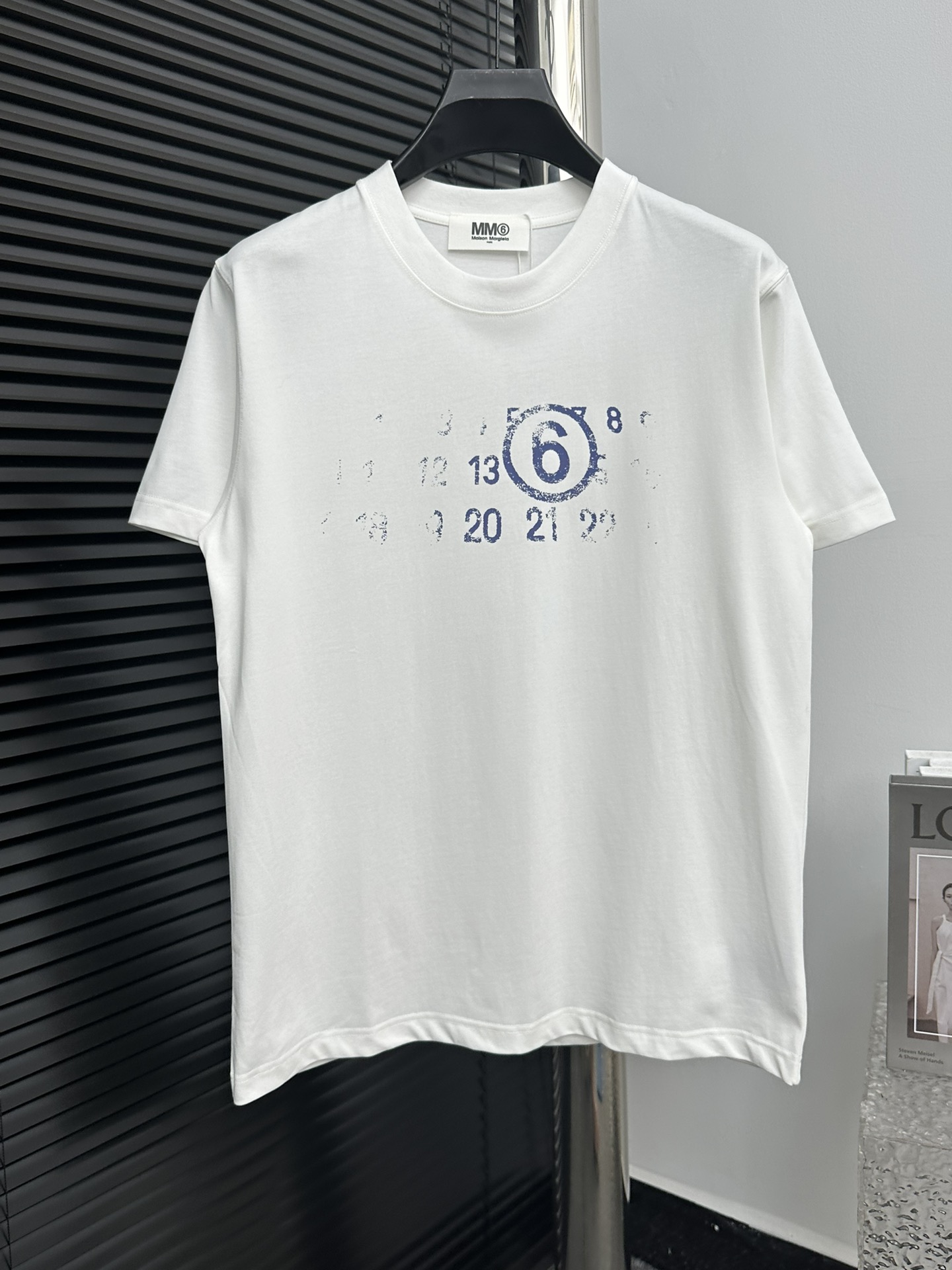 【mm6】Margiela 24ss Camiseta de manga corta con estampado nuevo Tejido de algodón puro, peso de 270g después del lavado,…