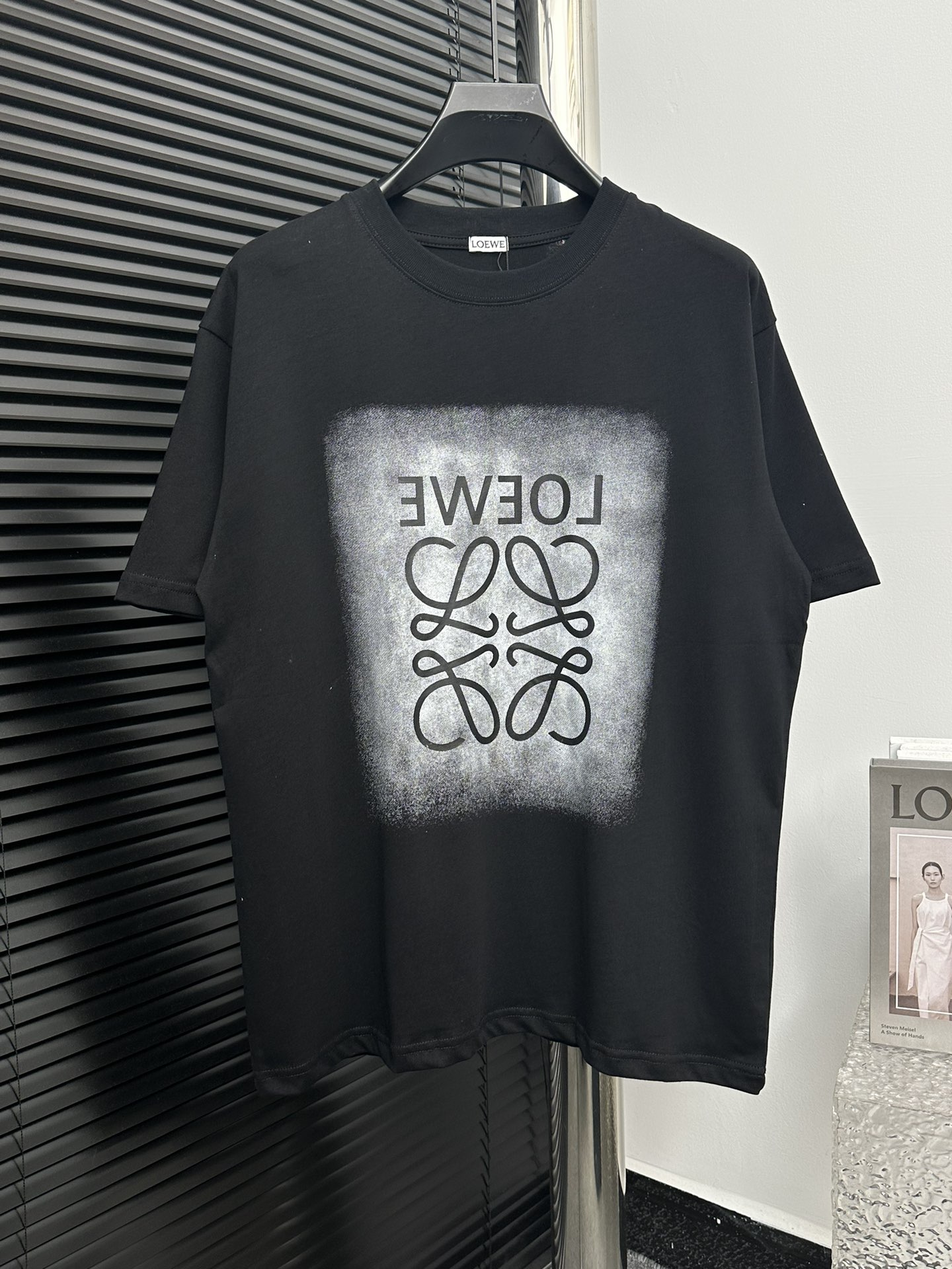 Loewe Clothing T-Shirt Black Grey Short Sleeve