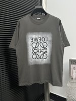 Loewe Clothing T-Shirt Black Grey Short Sleeve