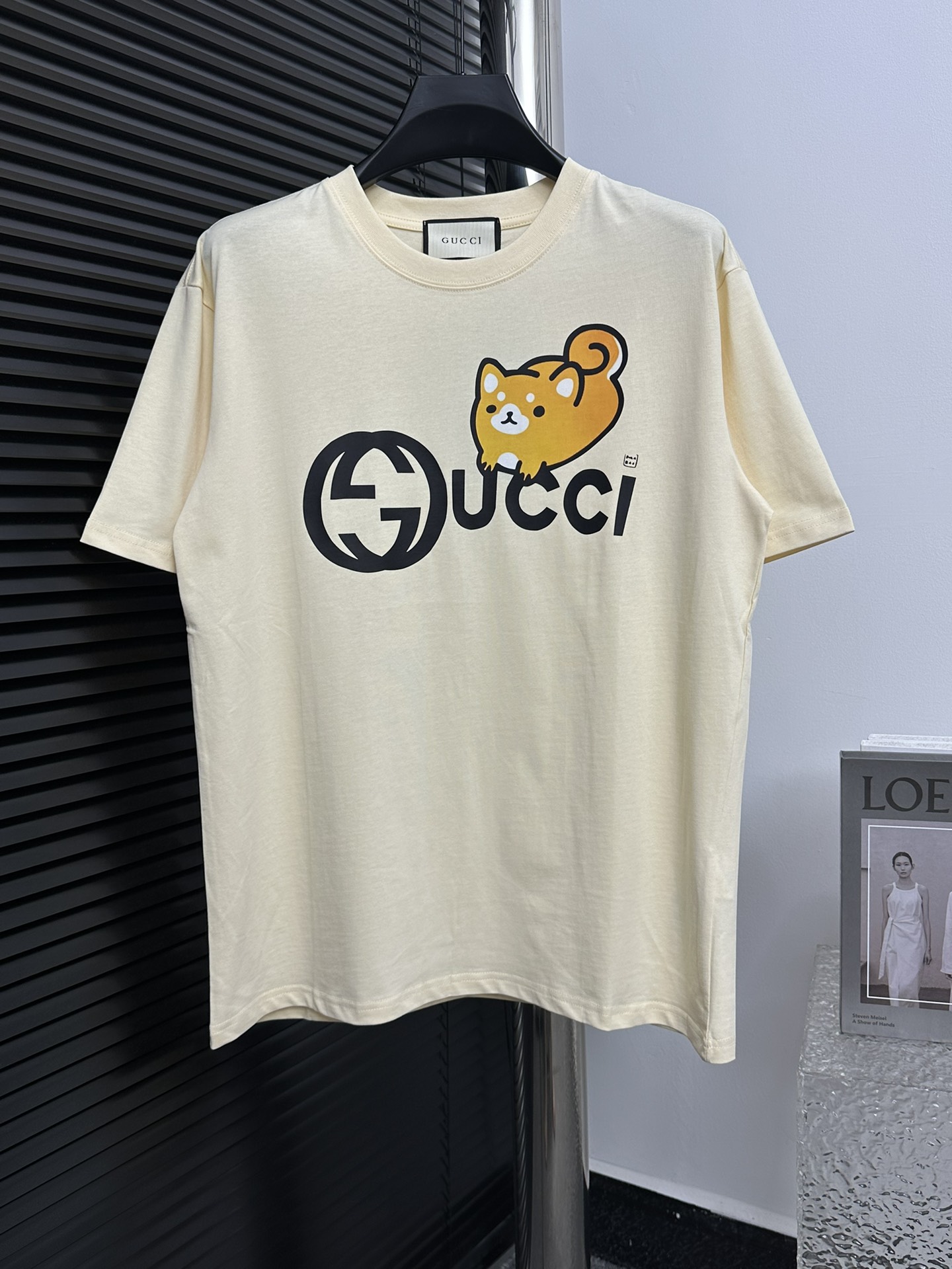 【Gucci】Gucci 21ss camiseta de manga corta con logo de gatito, peso de tejido personalizado de 260 gramos, el tejido ori…